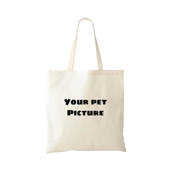 Custom Picture Pet Embroidered Tote Bag