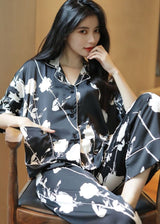 Floral Satin Pyjama Set