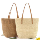 Vintage Large Woven Straw Shoulder Bag