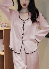 Fairy Wing Collar Silk Pajamas Set