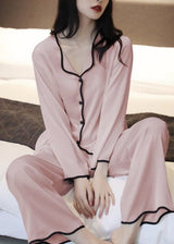 Fairy Wing Collar Silk Pajamas Set