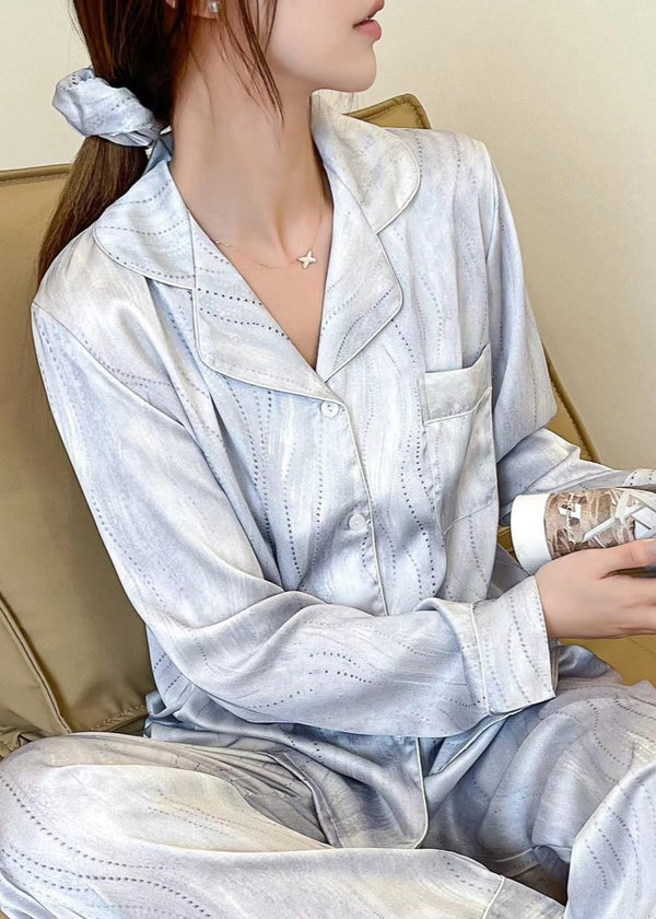 Gradient Long Sleeve Pajamas Set