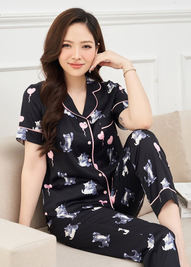 Elegent Satin Pajama Set