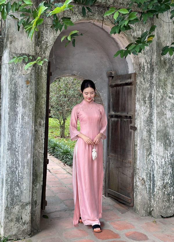 2 Layers Pink Ao Dai