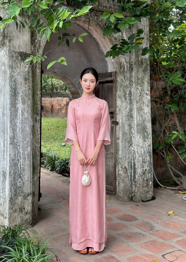 2 Layers Pink Ao Dai